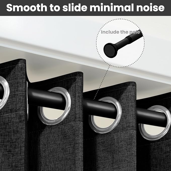 AJAZZ Blackout Door Curtains for Doorways