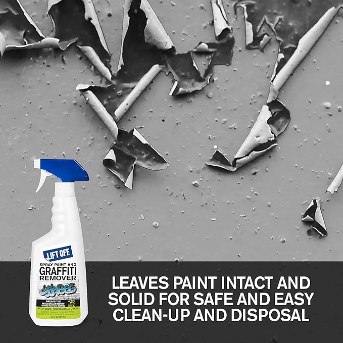 Motsenbocker's Lift Off 41101-6PK Spray Paint and Graffiti Remover – Removes Spray Paint, Acrylic, and Enamel – Safe for Wood, Metal, Concrete, Plastic – Water-Based Formula – 22 Fl Oz (Pack of 6)