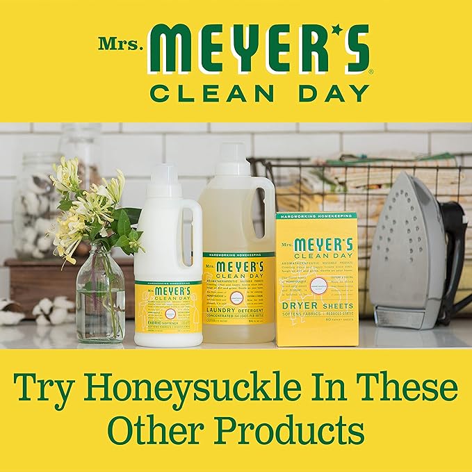 Mrs. MEYER'S CLEAN DAY Liquid Dish Soap, Honeysuckle, 16 fl. oz (Pack of 2)