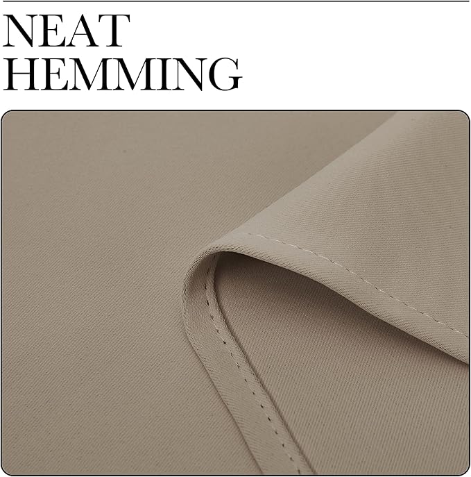 NICETOWN Taupe Room Darkening Curtains