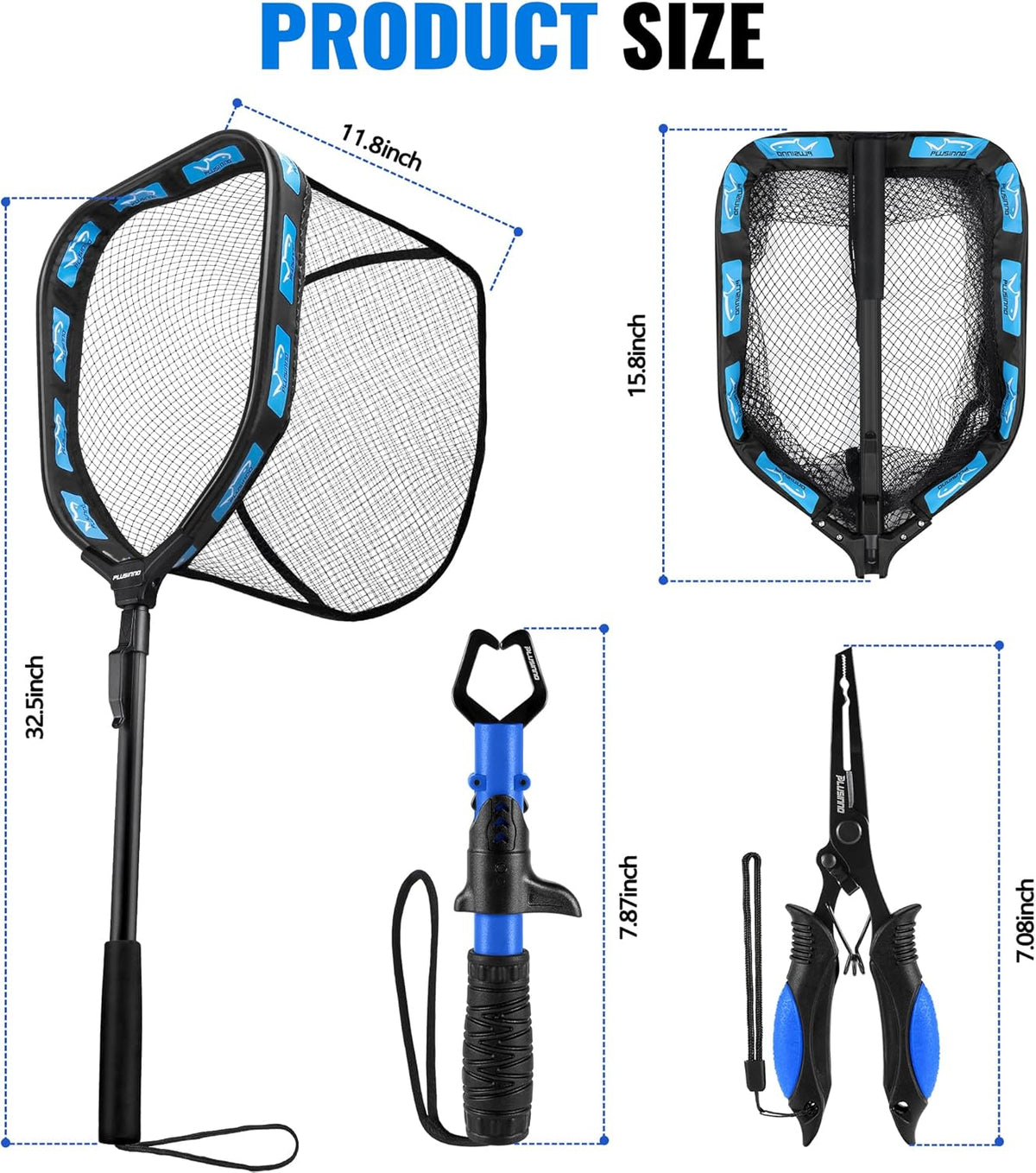 PLUSINNO Vertical Fishing Rod Holder - Wall Mounted Rack for Organized Fishing Gear | Black Finish