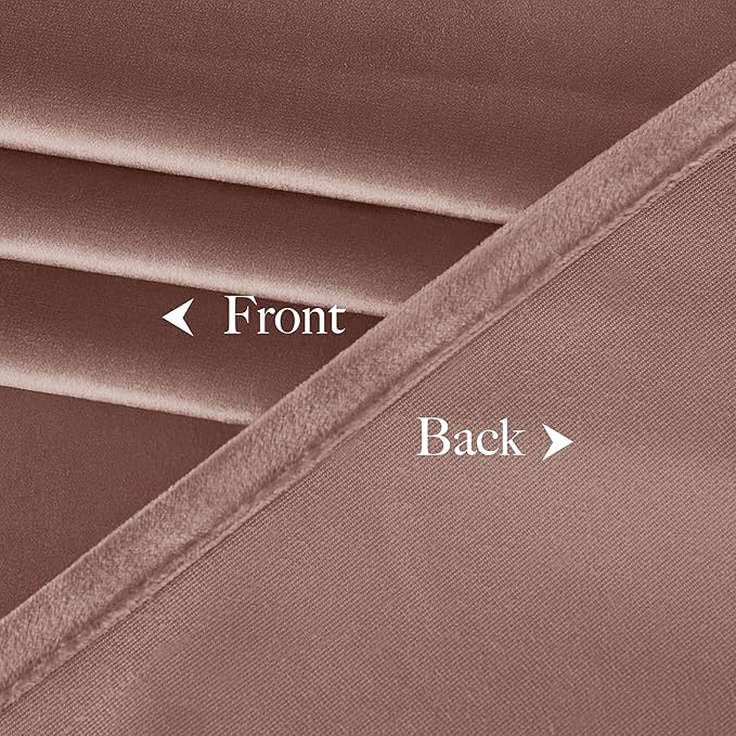 NICETOWN Dusty Pink Velvet Curtains and Drapes