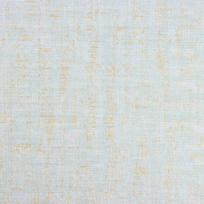VEELIKE Pale Green Gold Grasscloth Wallpaper Textured Faux Grasscloth Peel and