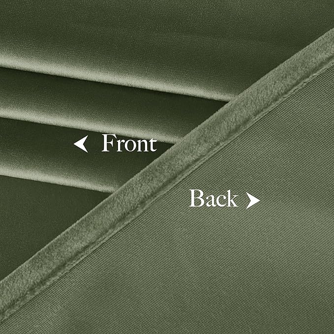 NICETOWN Sage Green Blackout Curtains 72 inches Long 2 Panels, Farmhouse and
