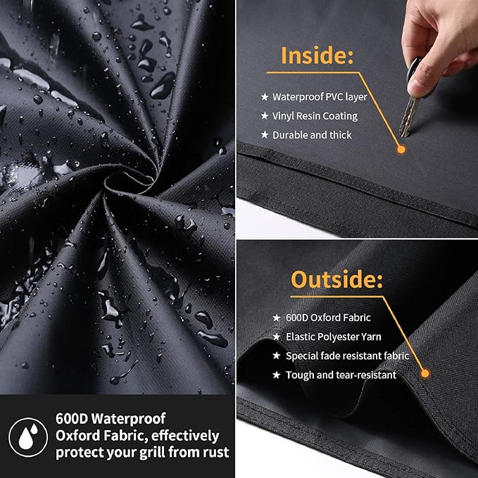Gas Grill Cover for Weber Spirit II 310, 51 Inch BBQ Grill Covers, Heavy Duty Waterproof Barbecue Accessories