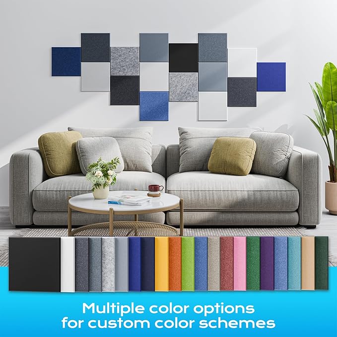 12 Pack Self-Adhesive Acoustic Panels, Soundproof Wall Panels