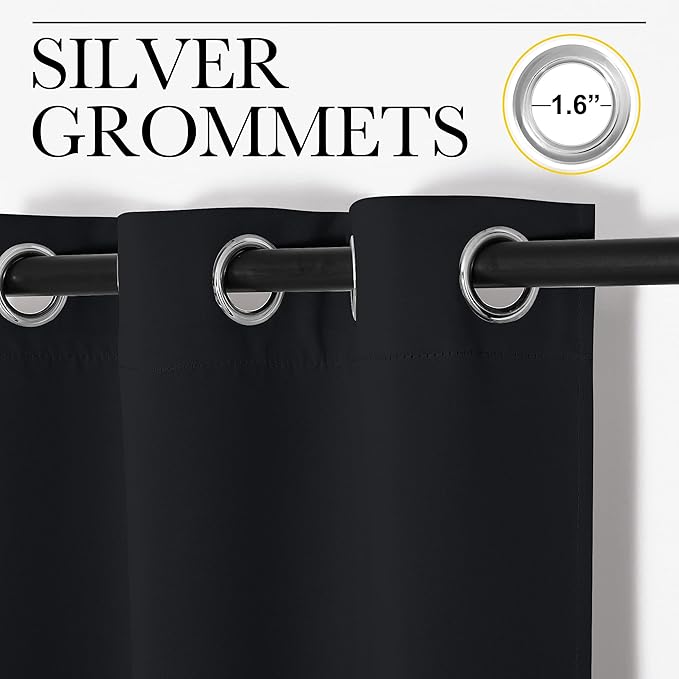 NICETOWN Bathroom Blackout Thermal Curtains and Drapes