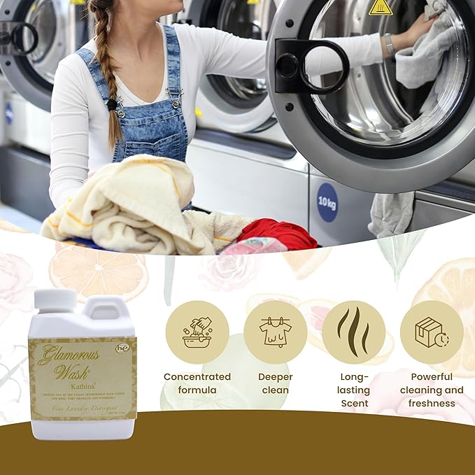 Worldwide Nutrition Bundle: Tyler Candle Company Glamorous Wash Kathina Scent Laundry Liquid Detergent - Hand and Machine Washable - 4 oz (112 grams) Container and Multi-Purpose Key Chain