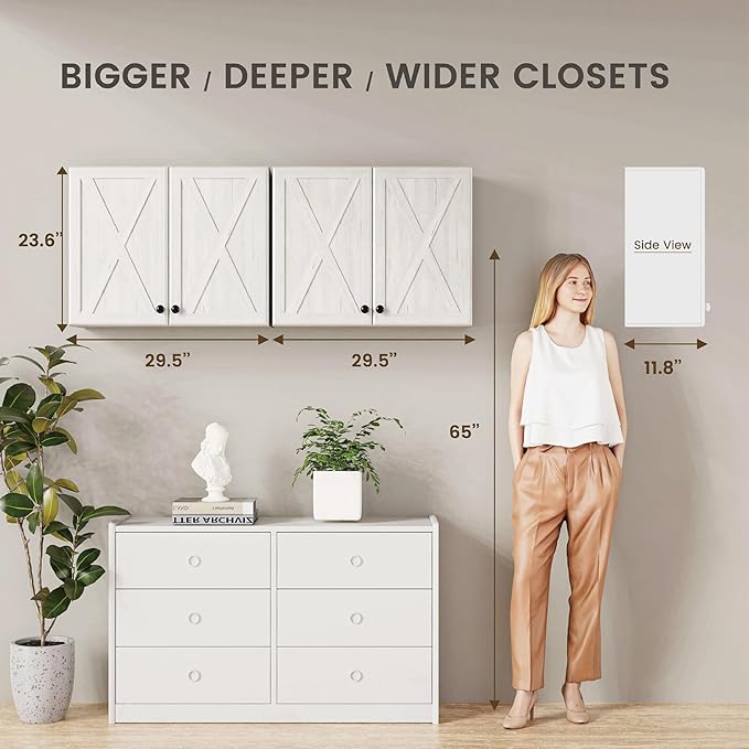 Furnaza Farmhouse Large Wall Cabinets