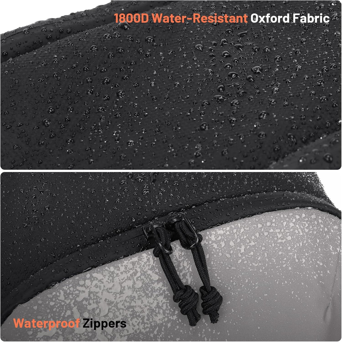 Oumurs Reflective Backpack - 1800D Water-Resistant Oxford Cloth | Ideal for Travel, Cycling & Work - Black