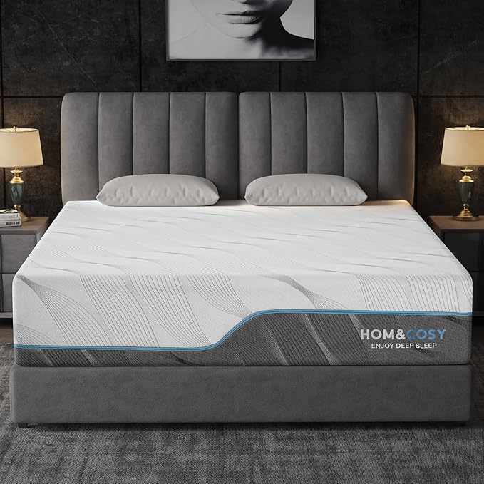 WEUP Extra Firm King Memory Foam Mattress, 14 Inch Medium - Extra Firm Dual Side Flippable Mattress for Back Pain, Made in USA, CertiPUR-US Certified, 80" x76"