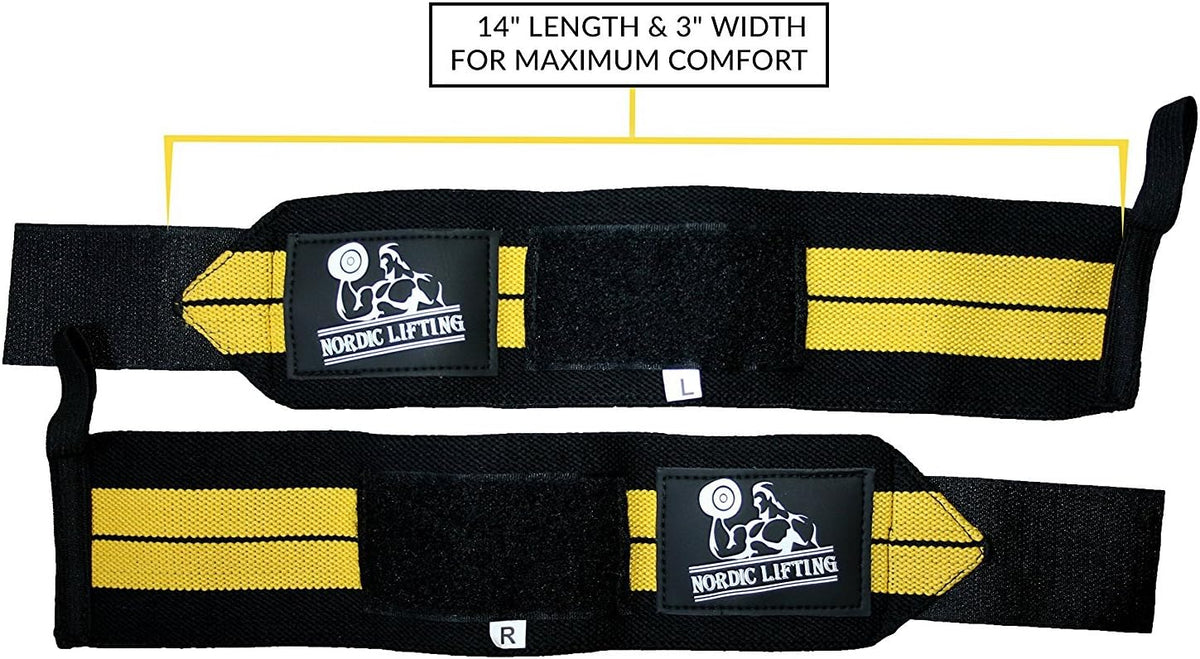Wrist Wraps for Weightlifting & Powerlifting - Durable Support Straps with Thumb Loop (1 Pair) - Essential Gym Gear for Men & Women