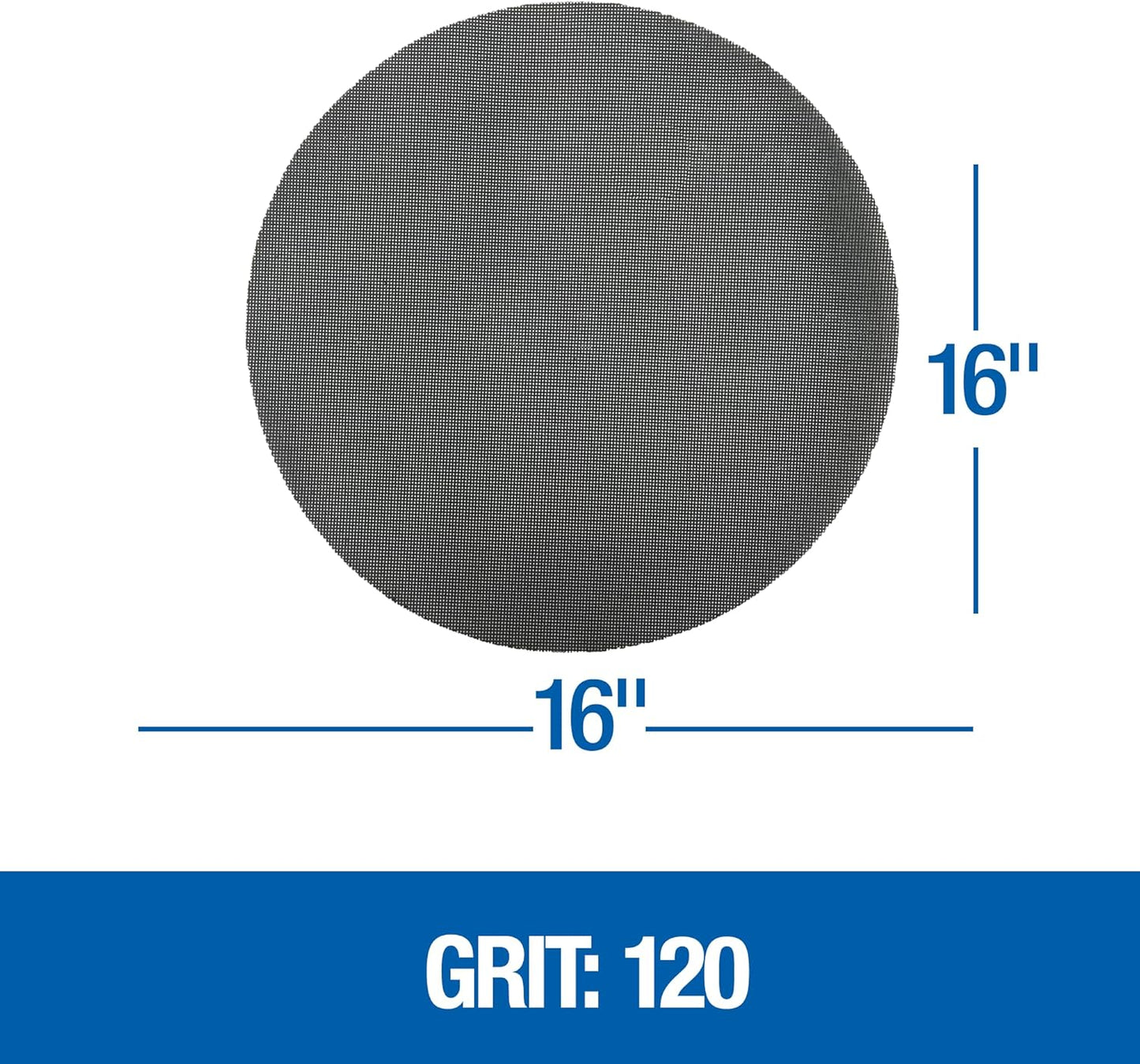 Floor Sanding Screen Disc, 10 Pack, 16", Grit 120