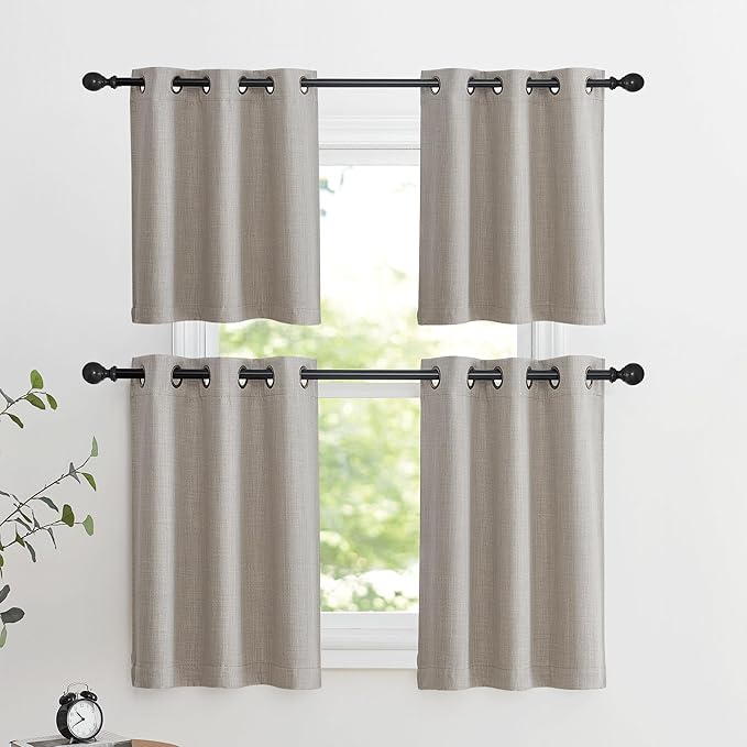 NICETOWN Valances for Bedroom, Farmhouse Windows Blackout Thermal Insulated