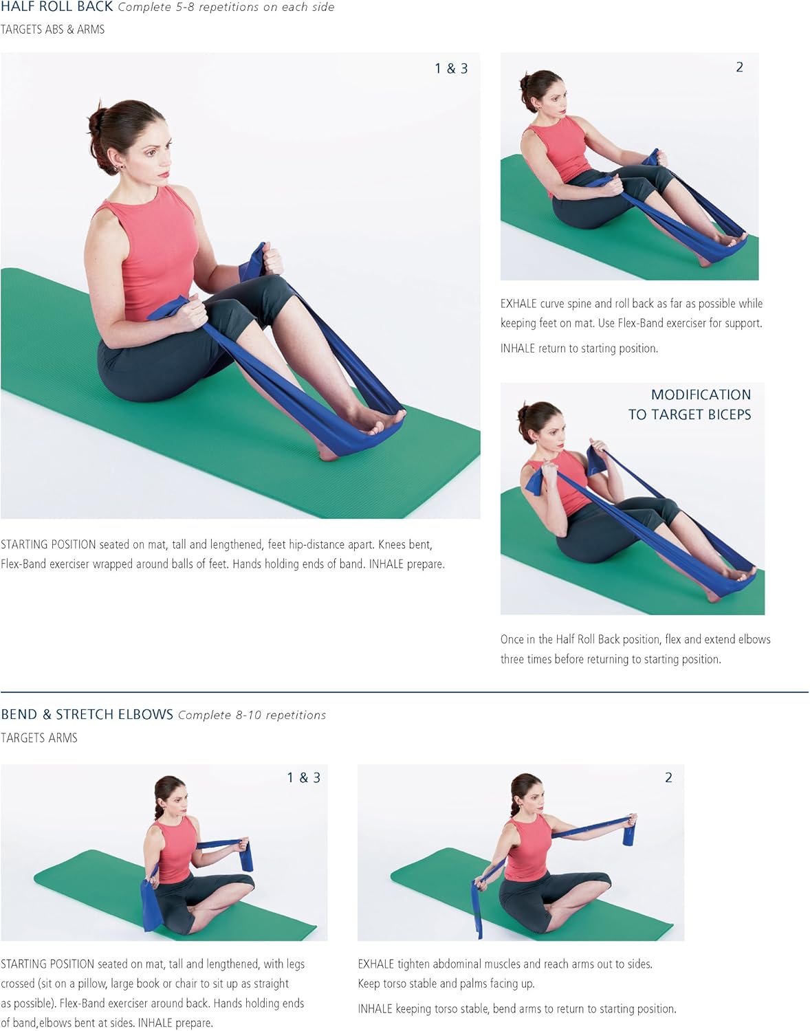 STOTT PILATES Flex Band Roll - Durable Resistance Exercise Band for Home Workouts