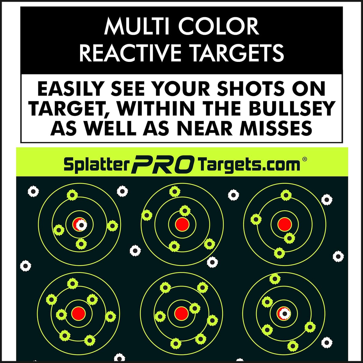 Splatter Targets by [Brand Name] - 12x18 Inches | Bright Impact Burst for Instant Shot Visibility