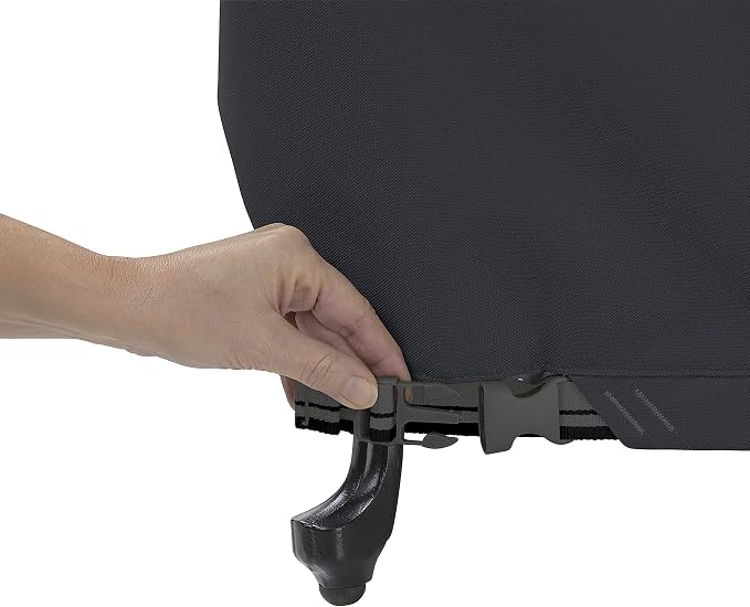 Classic Accessories Ravenna Water-Resistant 32 Inch Built-in BBQ Grill Top Cover, Black
