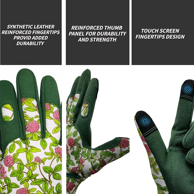 Thorn Proof&Puncture Resistant Gardening Gloves with Grip,Garden Gloves for Women, Leather Work Gloves,Gifts