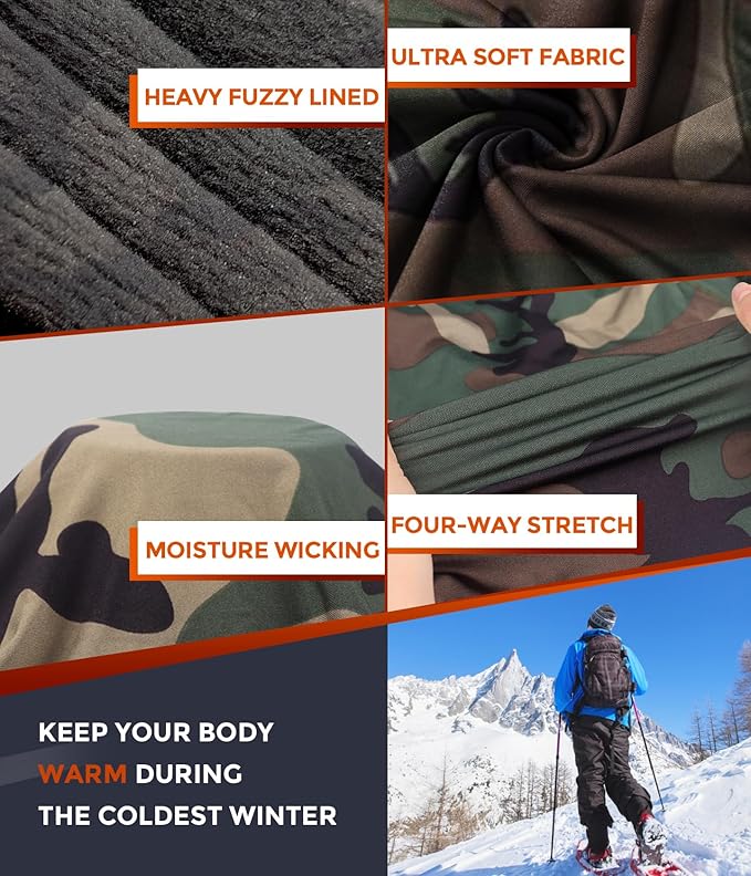 CL convallaria Thermal Underwear Long Johns Set Mens Winter Gift Hunting Gear Sport Base Layer Bottom Top