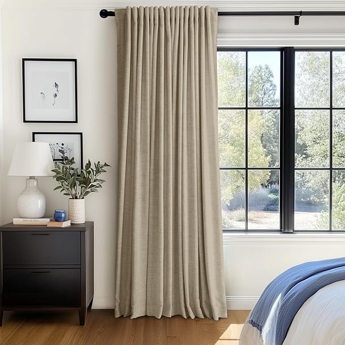 100% Blackout Shield Linen Blackout Curtains