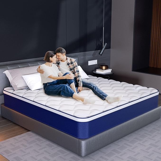 12 Inch Hybrid Queen Mattress in a Box - Gel Memory Foam & Pocket Springs for Back Pain Relief, Soft & Plush Fiberglass-Free Bed, 120-Night Trial, CertiPUR-US Certified, 60x80 Inches