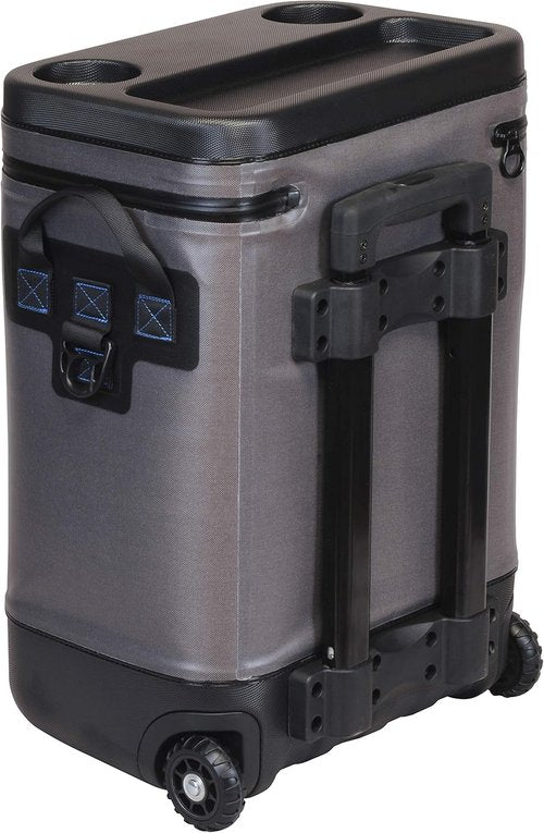 Evolution Outdoor Leak Resistant Insulated EVO Premium Rolling Cooler with ABS Molded Top, 8 Accessory Loops, Retractable 4-Stage Handle