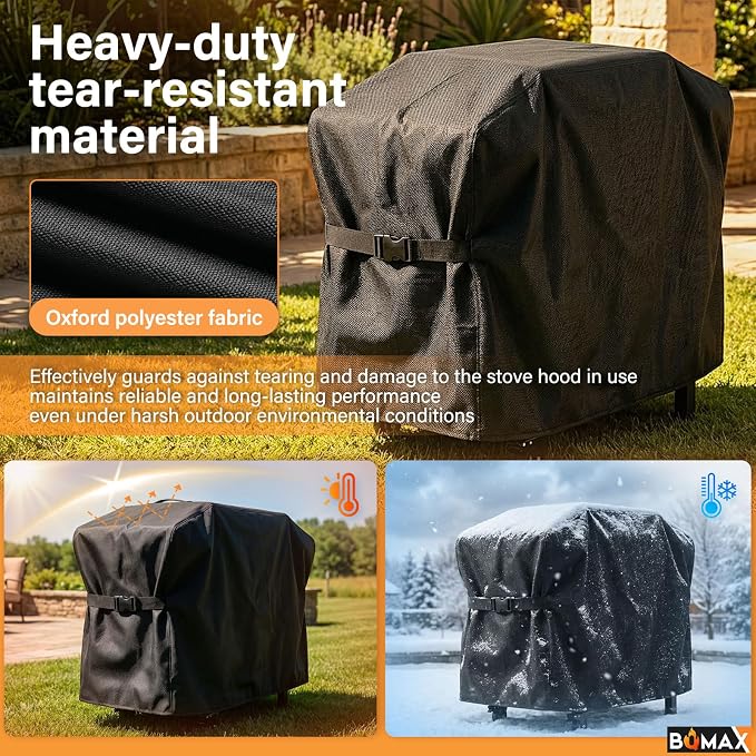 Griddle Cover for Blackstone 28 inch Griddle with Hood Double Shelf, 5483 Grill Cover for 1883 1785 1924 2086 2146 2147, Heavy Duty Waterproof 600D Polyester Flat Grill Griddle Cover