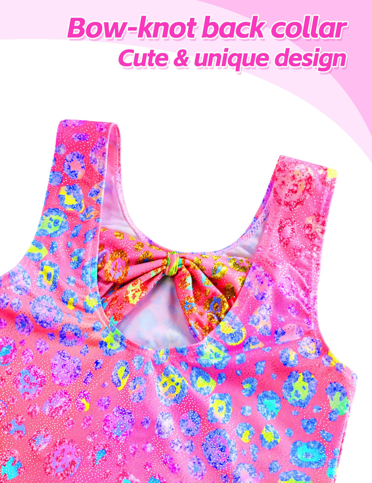 Alikhonf Leotards for Girls Gymnastics Kids Sleeveless Biketard with Shorts Sparkly Dance Tumbling Outfits