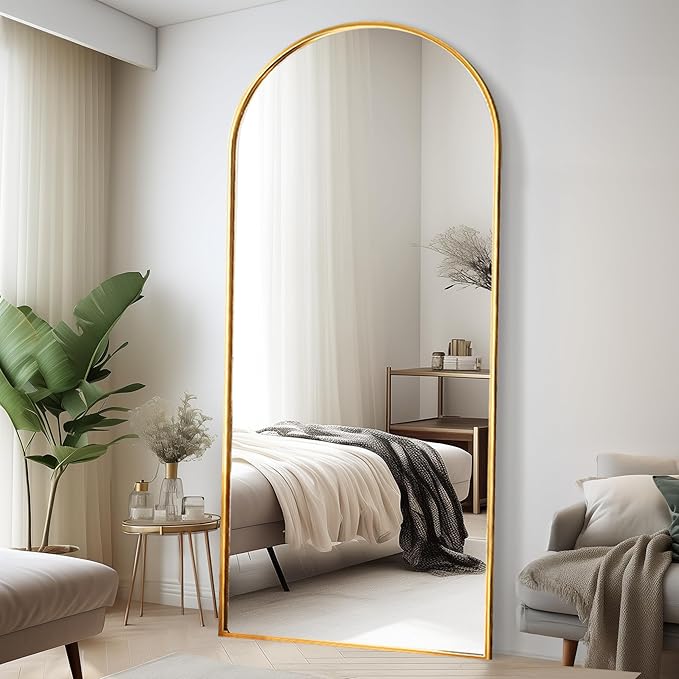 Rowjut Floor Full Length Mirror, Arched Mirrors Full Length 81"x41"