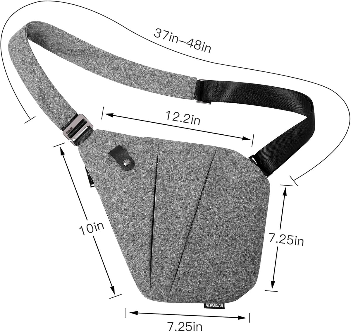 weiatas Sling Bag Chest Shoulder Backpack Crossbody Bags for Men Women Travel Outdoors