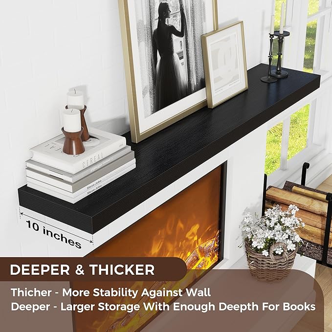 Venusmiles Floating Shelves for Wall 55 inch Long, Engineered Wood Large Wall