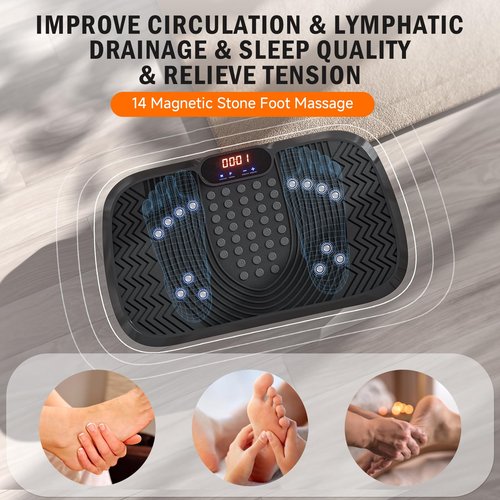 Vibration Plate Exercise Machine, Whole Body Workout Vibration Plate for Lymphatic Drainage, 240 Adjustable Speeds Power Vibrating Plate Home Fitness Platform for Shaping, Max Weight 330lbs