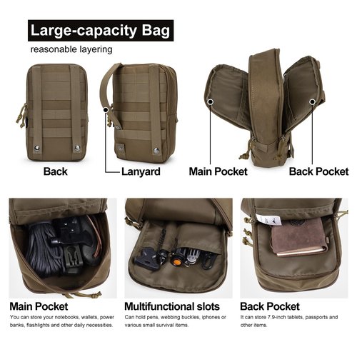 Mardingtop 70L Hiking Backpack+ Molle Tactical Utility Pouch