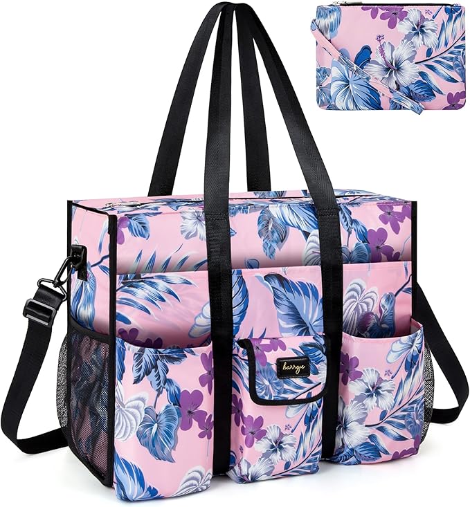 Utility Tote - Water Resistant with 19 Exterior/Interior Pockets - Large Women/Teacher/Work Bag