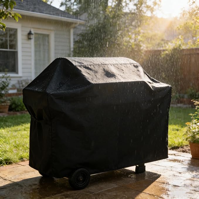 57 Inch Grill Cover for Outdoor Grill, Heavy Duty Waterproof BBQ Cover, Fade Resistant & Tear Resistant Gas Grill Cover