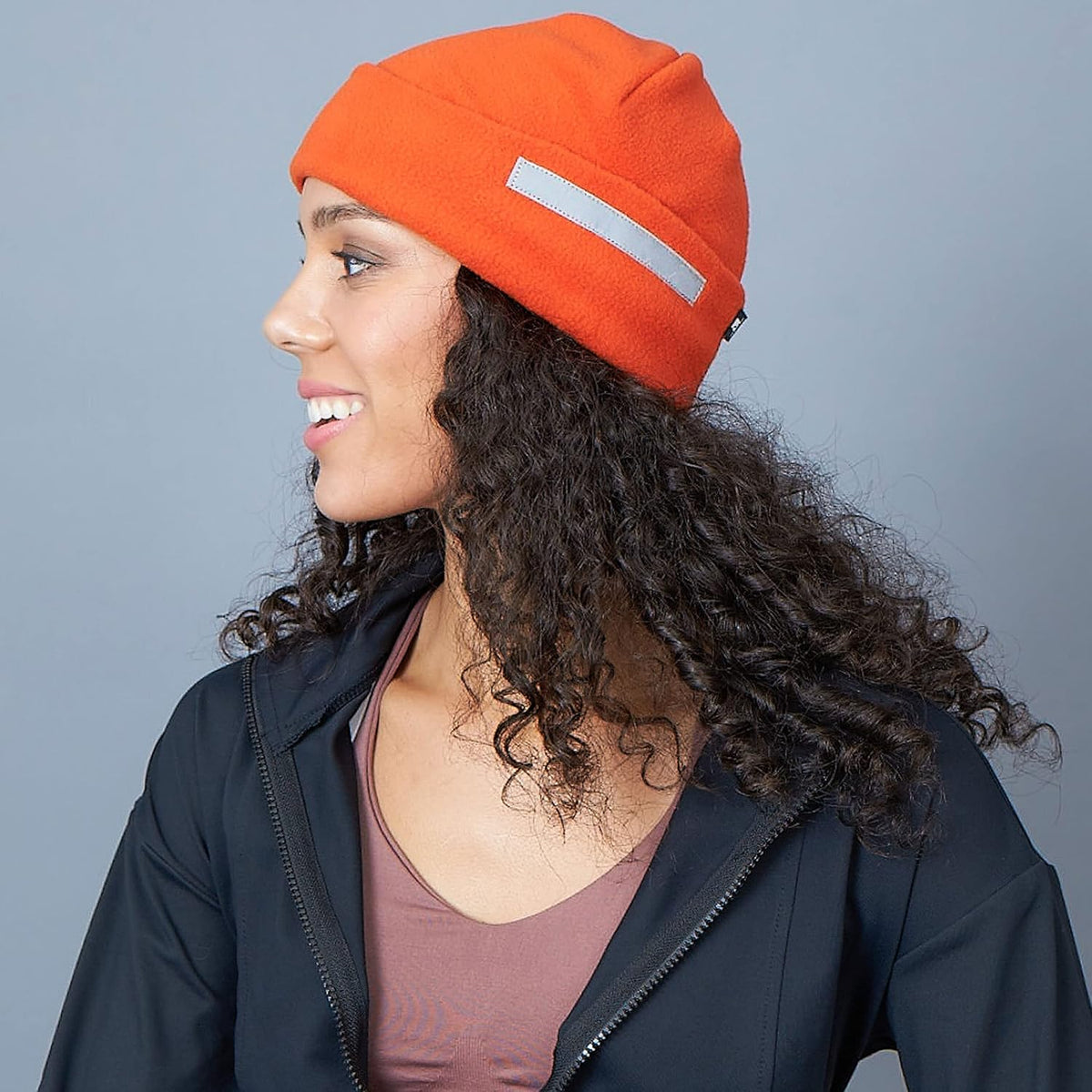 The Hat Depot Fleece Winter Functional Beanie Hat Cold Weather-Reflective Safety for Everyone Performance Stretch