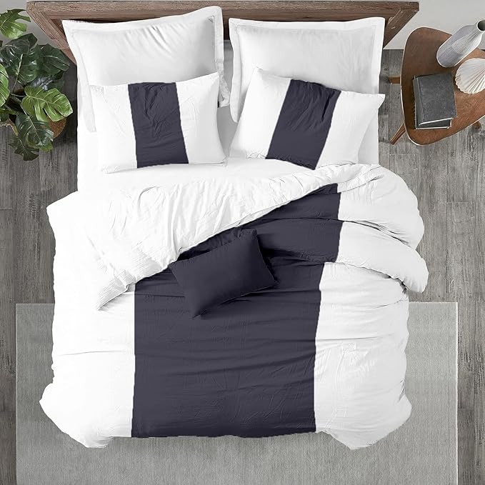 Kotton Culture 120"x120" 3 Pc Super King Plus/Super Oversize King Duvet Cover Set 100% Egyptian Cotton 600 TC Comforter Cover Zipper Closure & Corner Ties -Fits Only Extra Large Inserts -Speared White