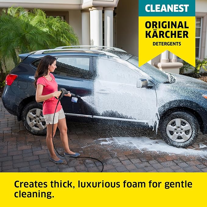 Kärcher 1 Quart Pressure Washer Vehicle Detergent and Wax - Power Washer Soap for Cars, Bikes, Trucks, Boats and More (Pack of 2)