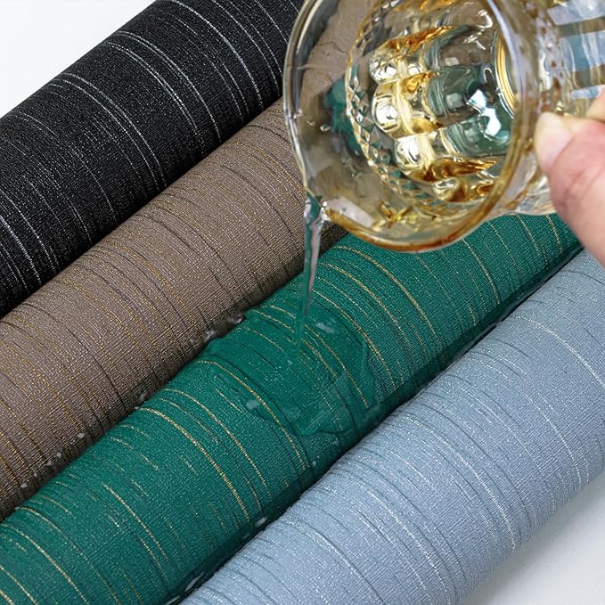 Brown Grasscloth Peel and Stick Wallpaper Texture Contact Paper A Set of 15.7"