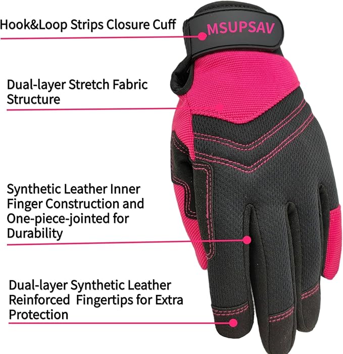 Thorn Proof&Puncture Resistant Gardening Gloves with Grip,Garden Gloves for Women, Leather Work Gloves,Gifts