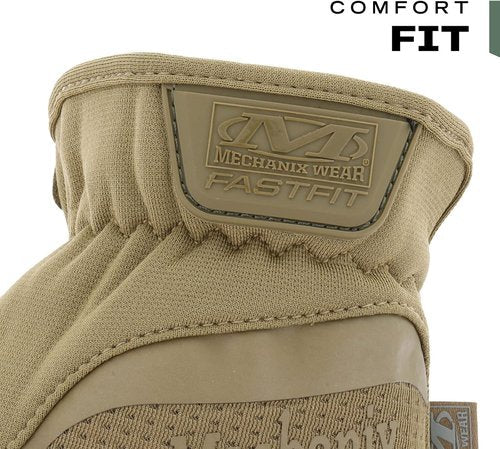 Mechanix Wear FastFit Tactical Gloves - Durable Touchscreen Work Gloves for Men | Flexible Grip, Brown, Large