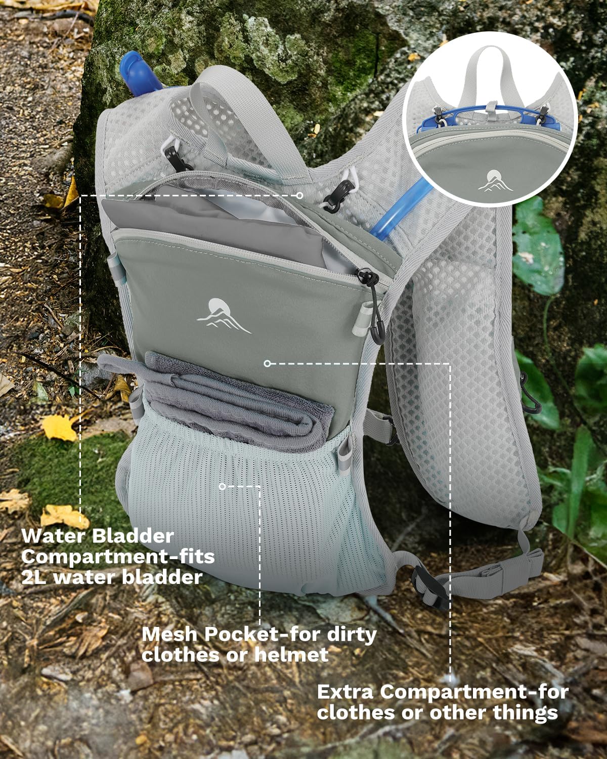 Skiennix Hydration Running Vest - Adjustable Backpack with Front Phone Holder | Unisex Design