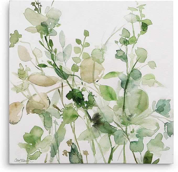 Wexford Home Sage Garden II-Canvas Prints Wrapped Gallery Wall Art | Stretched and Framed Ready to Hang 16X16 Multicolor
