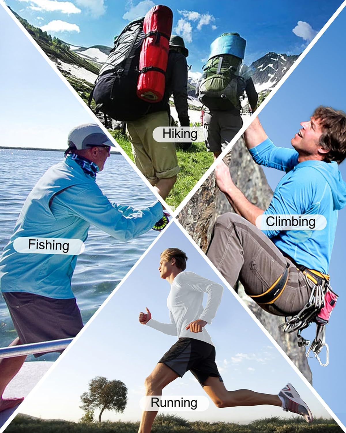 Roadbox Fishing Shirt for Men - UPF 50+ Long Sleeve UV Protection Hoodie | Ideal for Outdoor Activities