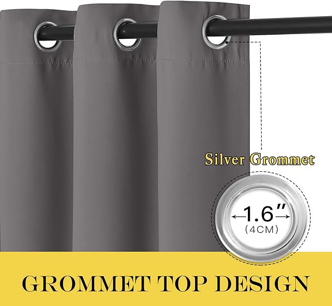 NICETOWN Blackout Doorway Curtain Drape 72 inch Long