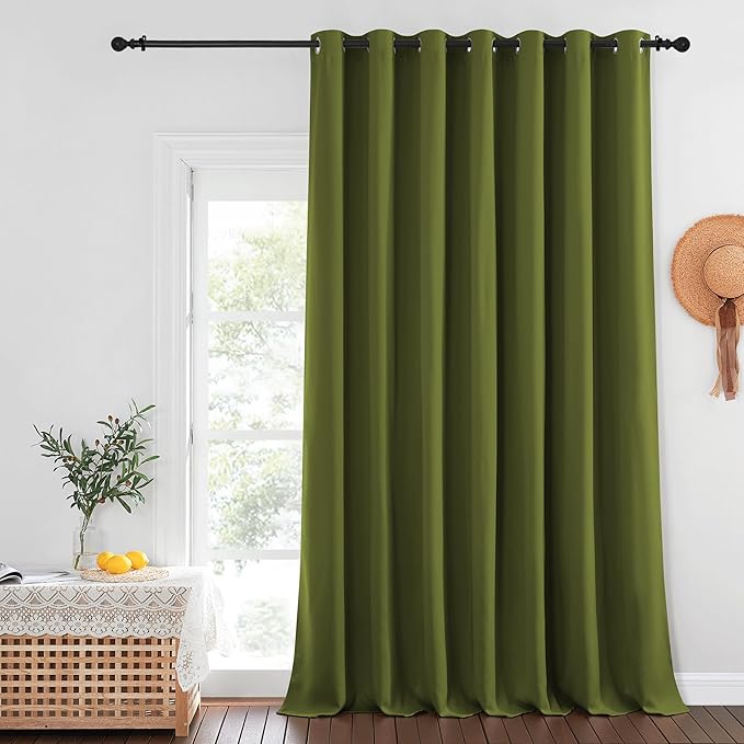 NICETOWN Patio Door Curtain Sound Blocking, Bedroom Privacy Room Divider Curtain