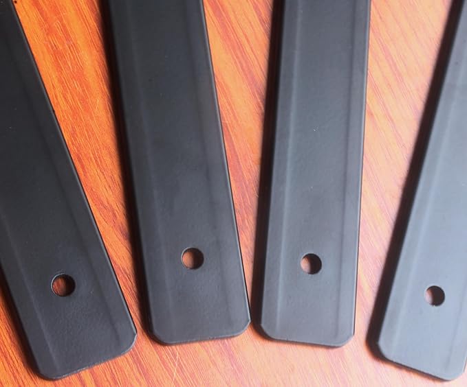 2 Pack - 8 inch Black Hidden L Shelf Bracket Iron Floating Shelf Brackets