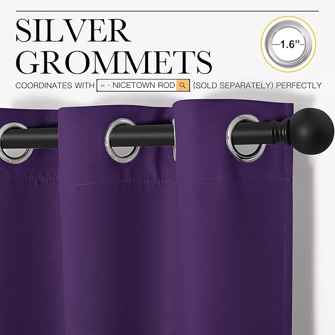 NICETOWN Kitchen Short Blackout Curtains, Home Decoration Thermal Insulated