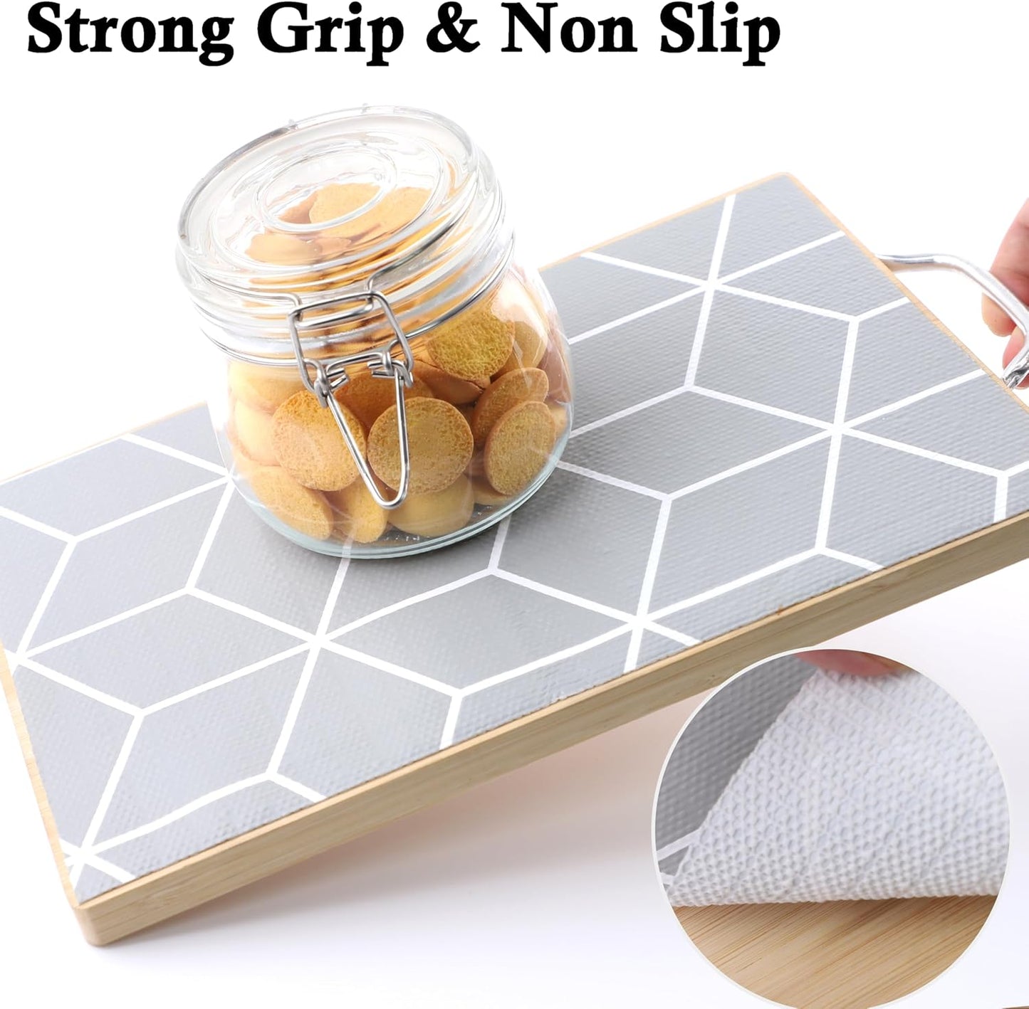 Shelf Liners for Kitchen Cabinets 20 Inch Wide X 20 Ft Non Adhesive Cabinet Drawer Liner Non Slip Water Oil-Proof Strong Grip Pantry Shelves Liner Bathroom Drawer Mat Cupboard Closet Liner