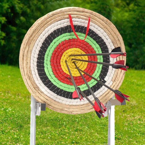 Dostyle Archery Targets Traditional Solid Straw Round Archery Target Shooting Bow Coloured Rope Target Face Three Layer for Shooting Practice